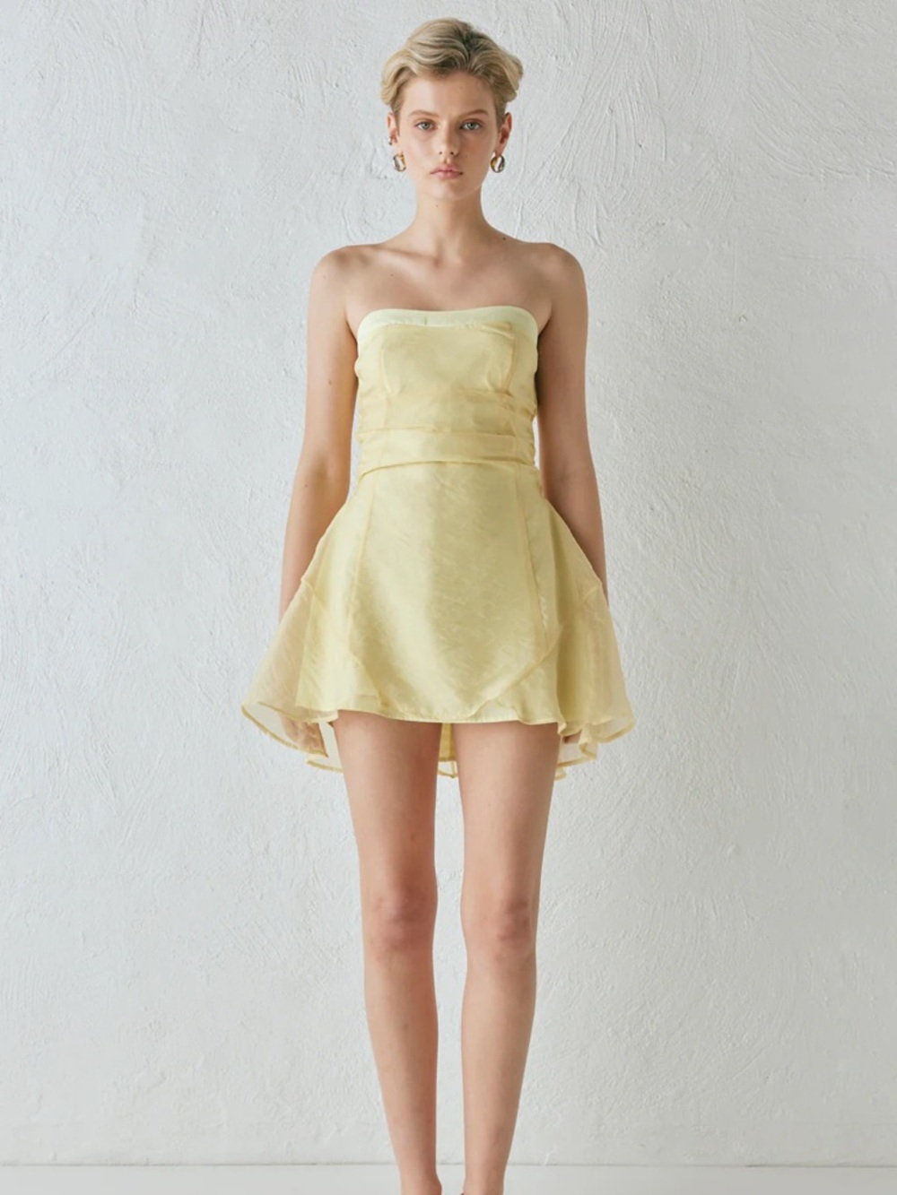 VRG GIRL Paloma Mini Dress Lemon